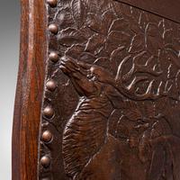 Antique Embossed Fire Screen, Oak, Leather, Fireside, Arts & Crafts, Edwardian (10 of 12) Antique Embossed Fire Screen, Oak, Leather, Fireside, Arts & Crafts, Edwardian (10 of 12)