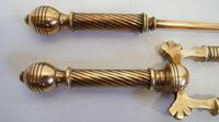 Three piece Victorian 27" Brass Fire Irons or Companion se plus Andirons (12 of 15) Three piece Victorian 27" Brass Fire Irons or Companion se plus Andirons (12 of 15)