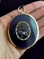 Georgian Mourning Locket, 9ct Gold, Blue Enamel & Seed Pearl, Hairwork (8 of 13) Georgian Mourning Locket, 9ct Gold, Blue Enamel & Seed Pearl, Hairwork (8 of 13)