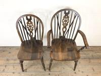 Set of Six 20th Century Wheelback Chairs including Two Carvers (4 of 20) Set of Six 20th Century Wheelback Chairs including Two Carvers (4 of 20)