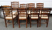 1960s Set of 8 Ash Ladderback Dining Chairs - 2 Carvers + 6 Chairs (3 of 4) 1960s Set of 8 Ash Ladderback Dining Chairs - 2 Carvers + 6 Chairs (3 of 4)
