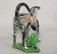 Early Staffordshire Sponge Painted Prattware Cow Creamer (6 of 8) Early Staffordshire Sponge Painted Prattware Cow Creamer (6 of 8)