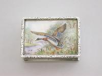 Modern Silver & Enamel Pill Box - Mallard Taking Flight, By S J Rose & Son, Birmingham, 1976 (5 of 12) Modern Silver & Enamel Pill Box - Mallard Taking Flight, By S J Rose & Son, Birmingham, 1976 (5 of 12)