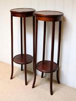 Pair of Edwardian Mahogany Jardinière Stands (4 of 10) Pair of Edwardian Mahogany Jardinière Stands (4 of 10)