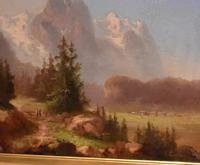 Swiss Alpine scene oil painting (4 of 8) Swiss Alpine scene oil painting (4 of 8)
