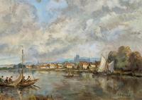 A Beautiful Original Signed Continental Impressionist Riverscape Oil Painting (5 of 12) A Beautiful Original Signed Continental Impressionist Riverscape Oil Painting (5 of 12)