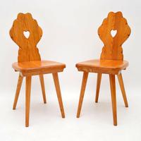 1950’s Vintage Solid Elm Pair of Side Chairs & Bench (2 of 12) 1950’s Vintage Solid Elm Pair of Side Chairs & Bench (2 of 12)