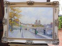 Large Oil on Canvas Notre Dame Artist L Du Bois 1960s (10 of 10) Large Oil on Canvas Notre Dame Artist L Du Bois 1960s (10 of 10)