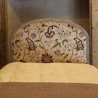 Upholstered Antique Bed with Painted Frame (3 of 8) Upholstered Antique Bed with Painted Frame (3 of 8)