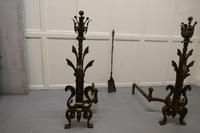 Very Large Heavy Pair of French Iron Andirons (4 of 8) Very Large Heavy Pair of French Iron Andirons (4 of 8)
