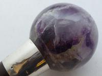 Walking Stick Cane 1898 Hallmarked Solid Silver Collar Amethyst Snakewood Shaft (6 of 8) Walking Stick Cane 1898 Hallmarked Solid Silver Collar Amethyst Snakewood Shaft (6 of 8)