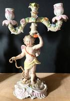 Fine Pair of Winged Cherub Porcelain Candlesticks c.1880 (8 of 11) Fine Pair of Winged Cherub Porcelain Candlesticks c.1880 (8 of 11)