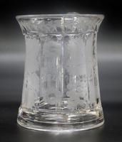 Good Engraved Glass Marriage Tankard with Vine Hops & Barley 19th Century (7 of 11) Good Engraved Glass Marriage Tankard with Vine Hops & Barley 19th Century (7 of 11)
