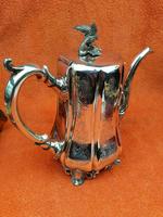 Antique Victorian Silver Plate Teapot C1870 Hand Engraved Folate Patterning with Bird, Maybe Eagle Finial (9 of 11) Antique Victorian Silver Plate Teapot C1870 Hand Engraved Folate Patterning with Bird, Maybe Eagle Finial (9 of 11)