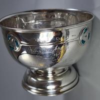 Rare Arts & Crafts Liberty & Co HM Silver & Enamel Cymric Bowl c.1905- Signed (11 of 14) Rare Arts & Crafts Liberty & Co HM Silver & Enamel Cymric Bowl c.1905- Signed (11 of 14)