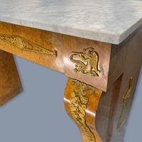 French Burr Walnut & Marble Top Console Table (14 of 14) French Burr Walnut & Marble Top Console Table (14 of 14)