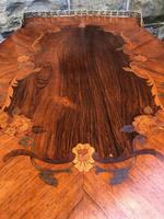 Antique Inlaid Rosewood & Polychrome Painted Coffee Table (9 of 9) Antique Inlaid Rosewood & Polychrome Painted Coffee Table (9 of 9)