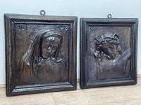 Pair of Antique Belgium Ecclesiatical Mary & Jesus Wall Plaster Plaque Sculptures (3 of 18) Pair of Antique Belgium Ecclesiatical Mary & Jesus Wall Plaster Plaque Sculptures (3 of 18)