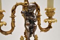 Antique French Gilt Metal Candelabra Table Lamp (6 of 9) Antique French Gilt Metal Candelabra Table Lamp (6 of 9)