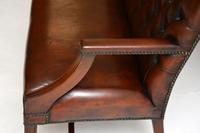 Leather & Mahogany Chippendale Style Sofa (6 of 12) Leather & Mahogany Chippendale Style Sofa (6 of 12)