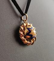 Victorian Gold Blue Enamel Star Locket, Split Pearl (13 of 13) Victorian Gold Blue Enamel Star Locket, Split Pearl (13 of 13)