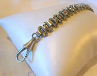 Antique Bracelet 1890s Victorian Silver Nickel Fancy Link 7 1/2" Length 13.6 Grams (8 of 12) Antique Bracelet 1890s Victorian Silver Nickel Fancy Link 7 1/2" Length 13.6 Grams (8 of 12)