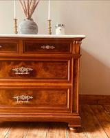 Burr Walnut Chest of Drawers / French Antique Style Commode with Marble (4 of 7) Burr Walnut Chest of Drawers / French Antique Style Commode with Marble (4 of 7)