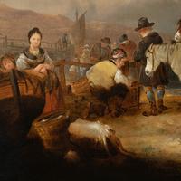 William Shayer, Senior - Fisherfolk on the Beach, Oil on Canvas (5 of 9) William Shayer, Senior - Fisherfolk on the Beach, Oil on Canvas (5 of 9)