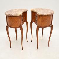 Pair of Antique French Marble Top Kidney Bedside Tables (3 of 12) Pair of Antique French Marble Top Kidney Bedside Tables (3 of 12)