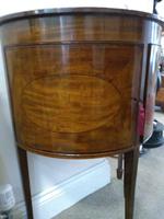 Sheraton Style Fan Topped Demi Lune Two Door Bedside Commode Cabinet (6 of 8) Sheraton Style Fan Topped Demi Lune Two Door Bedside Commode Cabinet (6 of 8)