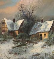 Very Large Outstanding 19th Century British Winter Snow-capped Landscape Oil Painting (5 of 13) Very Large Outstanding 19th Century British Winter Snow-capped Landscape Oil Painting (5 of 13)