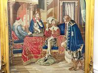 Large Artwork Gilt Gesso Framed 19th Century Tapestry French Royal Court "Playing Chess" (39 of 44) Large Artwork Gilt Gesso Framed 19th Century Tapestry French Royal Court "Playing Chess" (39 of 44)