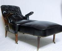 French Second Empire Rosewood & Leather Reclining Chair (3 of 8) French Second Empire Rosewood & Leather Reclining Chair (3 of 8)