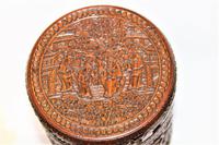 Finely Carved Chinese Bamboo Circular Lidded Pot (5 of 6) Finely Carved Chinese Bamboo Circular Lidded Pot (5 of 6)