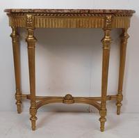 19th Century Gilt Marble Topped Console Table (3 of 4) 19th Century Gilt Marble Topped Console Table (3 of 4)