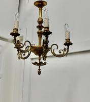 Gilded Brass 5 Branch Rococo Style Chandelier (3 of 8) Gilded Brass 5 Branch Rococo Style Chandelier (3 of 8)