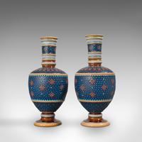 Pair of Antique Decorative Vases, German, Ceramic, Villeroy & Boch, Victorian (6 of 12) Pair of Antique Decorative Vases, German, Ceramic, Villeroy & Boch, Victorian (6 of 12)