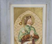 Antique Illuminated Watercolour of Saint Rochus (3 of 7) Antique Illuminated Watercolour of Saint Rochus (3 of 7)