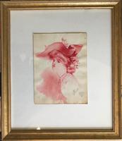 Original Watercolour of an Edwardian Lady in a fine hat. Signed A. Robb 1910. Framed (2 of 2) Original Watercolour of an Edwardian Lady in a fine hat. Signed A. Robb 1910. Framed (2 of 2)