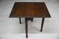 Arts & Crafts Carved Oak Drop Leaf Table (2 of 12) Arts & Crafts Carved Oak Drop Leaf Table (2 of 12)