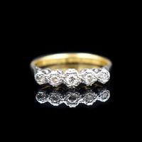 Antique Art Deco Diamond Five Stone 18ct 18k Yellow Gold and Platinum Ring (6 of 10) Antique Art Deco Diamond Five Stone 18ct 18k Yellow Gold and Platinum Ring (6 of 10)