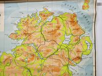 Large University Chart “Physical Map of Ireland” by Bacon (3 of 4) Large University Chart “Physical Map of Ireland” by Bacon (3 of 4)