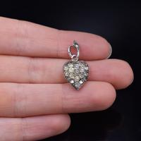 Antique Old Cut Paste Sterling Silver Puffy Heart Pendant Charm (7 of 8) Antique Old Cut Paste Sterling Silver Puffy Heart Pendant Charm (7 of 8)