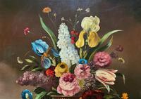 Striking Early 1900s Antique Large Floral Display Oil on Canvas Painting (6 of 12) Striking Early 1900s Antique Large Floral Display Oil on Canvas Painting (6 of 12)