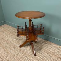 Antique Walnut Revolving Victorian Bookstand Table (3 of 6) Antique Walnut Revolving Victorian Bookstand Table (3 of 6)