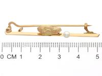 Seed Pearl and Ruby, 15ct Yellow Gold Chick & Egg Bar Brooch - Antique c.1900 (6 of 12) Seed Pearl and Ruby, 15ct Yellow Gold Chick & Egg Bar Brooch - Antique c.1900 (6 of 12)