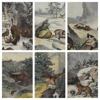 6 Framed Animal Coloured Pictures Plates C1877 Sketches From Nature - N Europe & Lapland (11 of 11) 6 Framed Animal Coloured Pictures Plates C1877 Sketches From Nature - N Europe & Lapland (11 of 11)