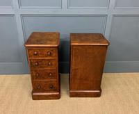 Victorian Pair of Burr Walnut Bedside Chests (5 of 14) Victorian Pair of Burr Walnut Bedside Chests (5 of 14)