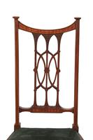Fine Edwardian Inlaid & Carved Side Chair (3 of 5) Fine Edwardian Inlaid & Carved Side Chair (3 of 5)