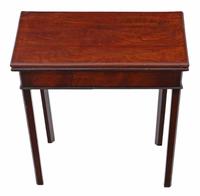 Georgian 18th Century Cuban Mahogany Folding  Tea Table / Console Table (2 of 4)